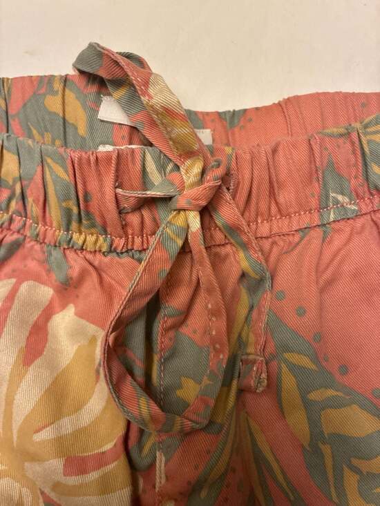 Cynthia Rowley 100% Lyocell Coral Tropical Floral Drawstring Shorts Size Large - Picture 5 of 7